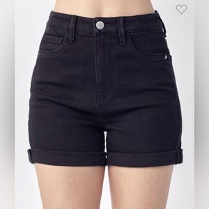 Back In Black Rolled Hem Shorts new Risen
